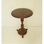 A Victorian mahogany circular occasional table.