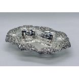 A hallmarked silver sweetmeat dish with pierced decoration, Birmingham 1901, weight 68.2g