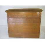 A 20th century gymnasium vaulting box/pommel horse