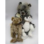 A collection of three Charlie Bears including Zebedee, Burma & Pixie - all with tags but damage to