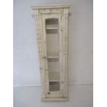 A French white painted cupboard, length 65cm, height 194cm.