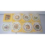 Seven boxed Royal Doulton Bramley Hedge plates, including 'The Snowball', 'Crabapple Cottage', '