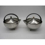 A pair of Carsten Jorgensen Bodum style stainless steel coffee pots