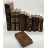 A collection of antiquarian leather bound books including: A Continuation of the Survey of