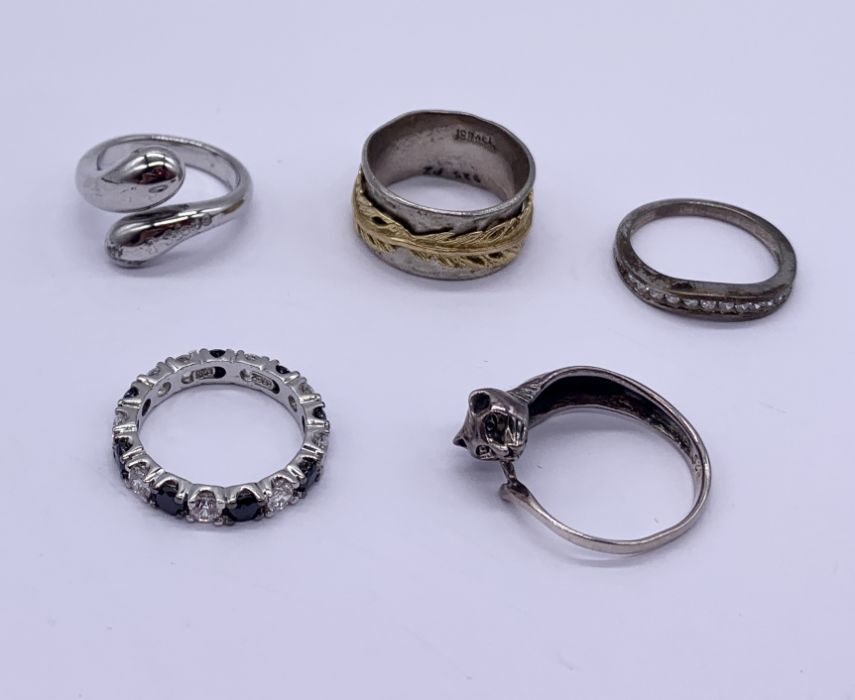 A collection of eight 925 silver rings along with two other 925 rings - Image 3 of 3