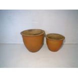 Two garden pots.