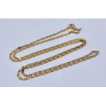 A 9ct gold chain, weight 2.8g