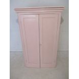 A Victorian painted pine cupboard, length 87cm, height 140cm, depth 58cm.