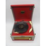 A vintage portable "Dansette" record player converted to Bluetooth only (record player no longer