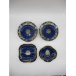 A part set of Spode Copeland china in cobalt blue, decorated with dragon pattern. Pattern no 5194.