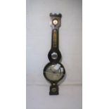 A mahogany cased barometer, some damage A/F.