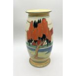 'Solitude' a Clarice Cliff Fantasque Bizarre vase, painted in colours between yellow and green