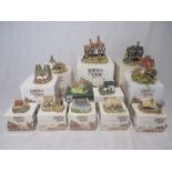 A collection of boxed Lilliput Lane including Ship Inn, The Priest's House, Kentish Oast-House,