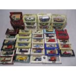A collection of boxed die-cast vehicles including Lledo Promotional Models, Matchbox Models of
