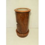 A Victorian mahogany circular pot cupboard, with marble top.