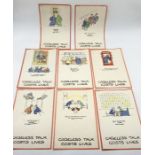 Fougasse (Cyril Kenneth Bird; British 1887-1965): 'Careless Talk Costs Lives', complete set of eight