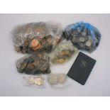 A quantity of UK and worldwide coinage, including some silver.