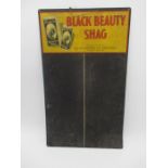 A Black Beauty Shag pub advertising metal darts scoreboard