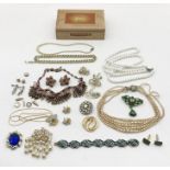 A collection of costume jewellery etc.