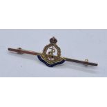 A 9ct gold Royal Medical Corps sweetheart brooch,weight 3g