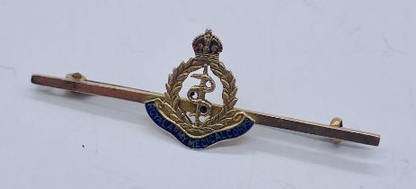 A 9ct gold Royal Medical Corps sweetheart brooch,weight 3g