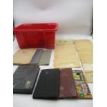 A collection of loose stamps, three mini stamp albums, a postage stamps of the republic of China