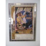A vintage framed Star Wars film poster - dated 1995, overall size 112cm x 78cm