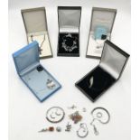 A collection of 925 silver jewellery including pendants, bracelets etc.