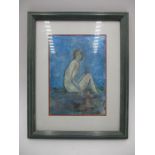 An unsigned small watercolour of a nude lady- from the Michael Morgan estate