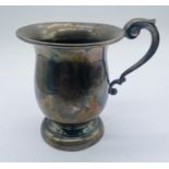 A hallmarked silver Christening tankard, weight 112g