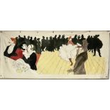 A hand-painted Moulin Rouge inspired canvas after Toulouse Lautrec (this canvas used on the Maxim