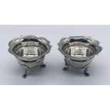 A pair of hallmarked silver salts, total weight 71.9g