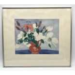 "Summer Flowers" Coloured etching by Winifred Pickard signed in pencil artists proof 37cm x 30cm