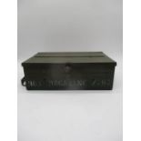 An ammo box marked - "Box magazine 7.62"