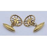 A pair of 18ct gold Maltese cross cufflinks, total weight 6.7g