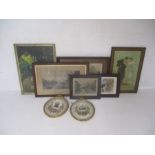 A quantity of various framed Victorian and Edwardian prints.