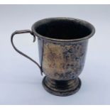 A hallmarked silver Christening tankard, weight 59g