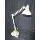 A vintage white Thousand & One Lamps Ltd. angle poise lamp