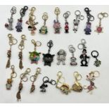 A collection of mostly Butler & Wilson keyrings mainly on an animal theme