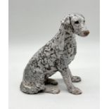 A Raku style pottery Labrador by Peter & Vera Stride - 21cm