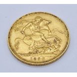 A Victorian full sovereign dated 1896