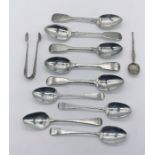 A collection of hallmarked silver cutlery, total weight 218.7g