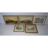 A quantity of various framed pictures, of landscape and cottage scenes.