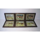 A set of six framed hunting prints by R. O. Allen.