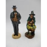 Two Royal Doulton figurines including "The Mask Seller" & "Arnold Bennett"