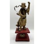 A Chinese carved giltwood standing figure of Wang Ling Guan, The Spirit Official Wang, the
