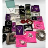 A collection of various boxed costume jewellery including BiBi, Digby Bijoux, Aurora, Bill Skinner
