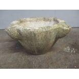 A nineteenth century marble mortar. Diameter 55cm, height 27cm.