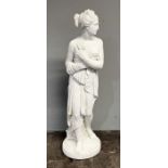 A resin garden statue of the Venus Italica, marked for the Universal Statuary Corp #646 - Height