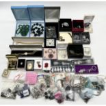 A collection of various costume jewellery and some silver including Adrian Buckley, Salvador Dali "